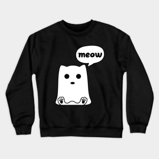 Halloween Ghost Cat Crewneck Sweatshirt